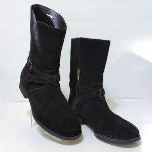Koolaburra by Ugg Ellista Suede belted biker boots womans size 9